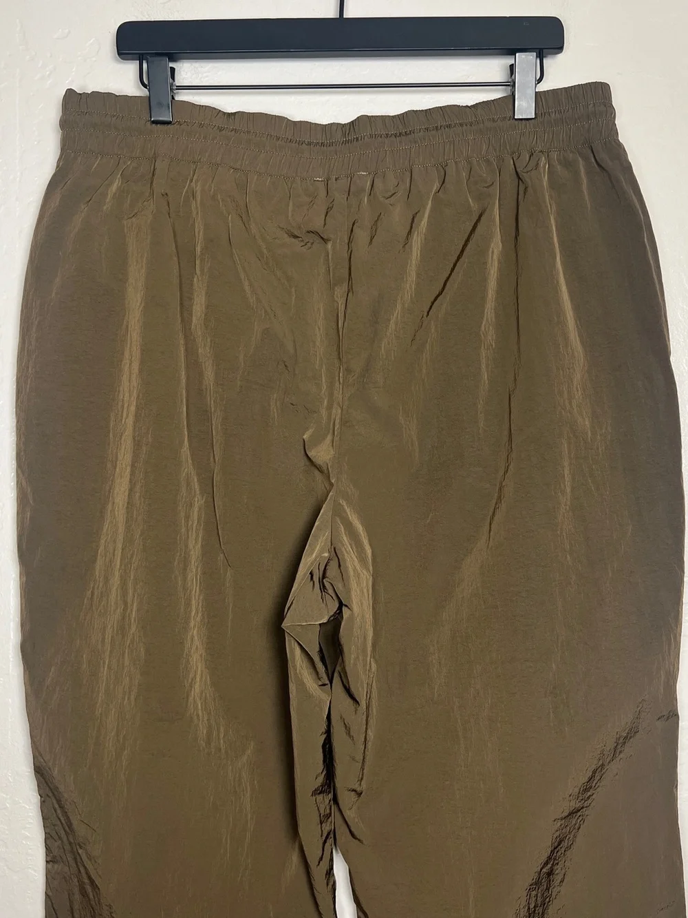 GOOD AMERICAN Women’s Size 4 / XL Mocha Brown Wide Leg‎ Track Pant